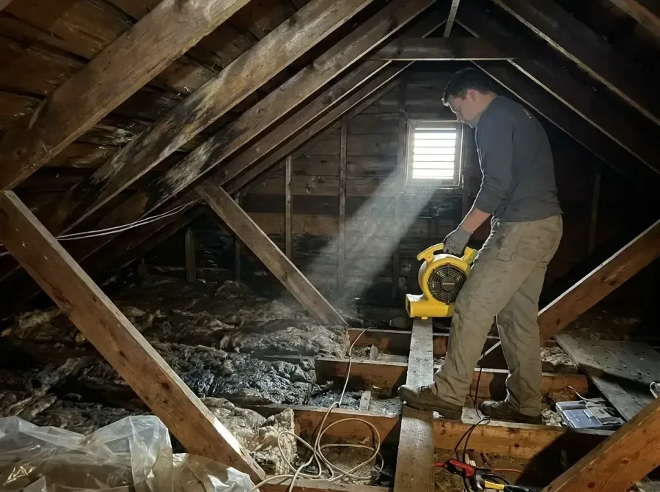 attic-water-damage-drying-proc-007 — frequently asked questions, Emergency Water Extraction & 24/7 Flood Response in Oskaloo…